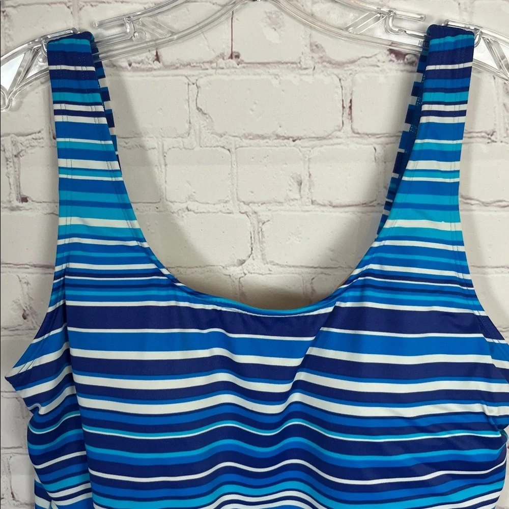 LL Bean Striped Tankini Top - Picture 2 of 10